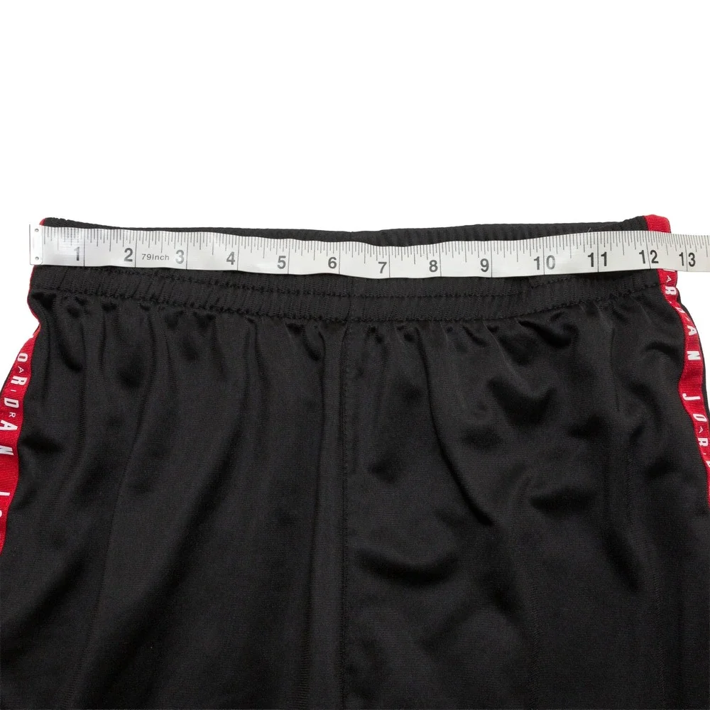 Jordan Track Pants Boys Sz L 12-13Y Black White Red Excellent Side Tape Joggers